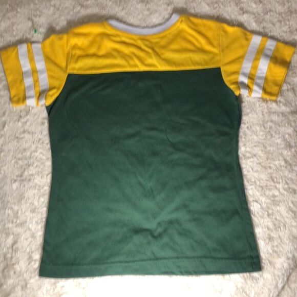 Colosseum Baylor Bears NCAA Short Sleeve V-neck Shirt Girls Small 6 6X - Picture 2 of 3